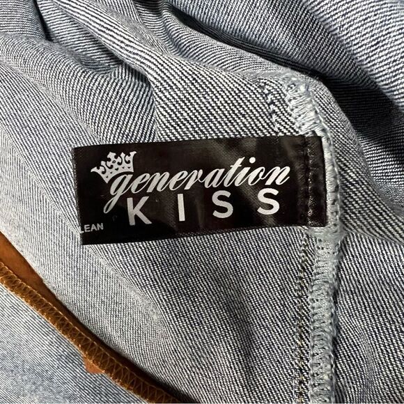 Generation Kiss x Dolls Kill stretchy flare jeans brown fringe Cowboy sz XL - Picture 12 of 13